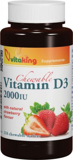 Kép D-vitamin2000IU epres rágótabletta 210db