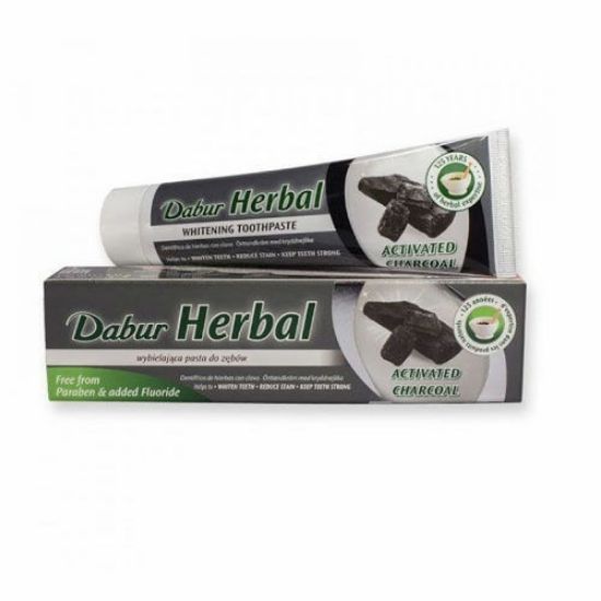 Kép Dabur herbal fogkrém fehérítő aktív szén 100ml